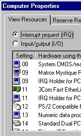 4Cause Your Matrox graphics card may be sharing an IRQ (interrupt request) with another PCI card in your computer (for example, a network card).