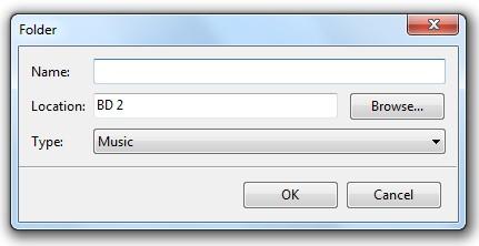 Folder creation Before adding audios to the database, you have to create at least one folder. To do that, rightclick on the audio source tree root element, and choose New folder... in the context menu.