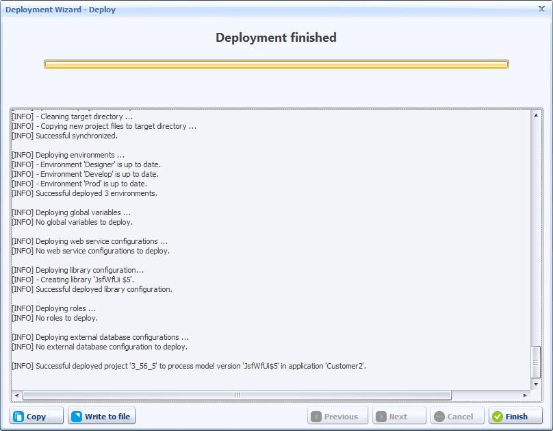 Administration Figure 6.13. Deployment Wizard - Deploy Deployment directory Makes simple deployment of Axon.ivy projects to an Axon.