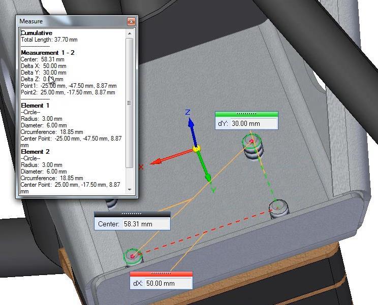 3D Measure Multiple measurements from a single command Easy to read