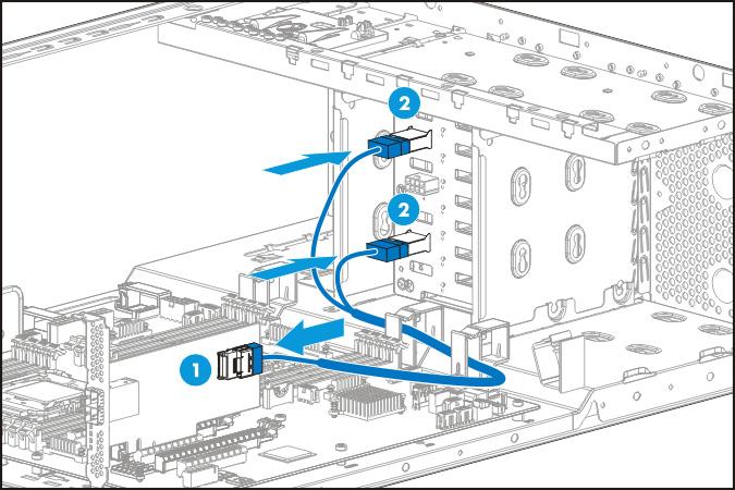 One 8 SFF hot-plug drive cage 12. Install the fans (on page 24). 13. Install the system air baffle (on page 23). 14. If removed, install the PCI air baffle ("PCI air baffle option" on page 53). 15.