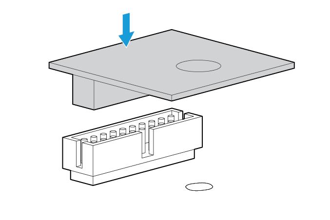5. Remove the access panel (on page 19). 6. If installed, remove the PCI air baffle (on page 21). 7. Remove the system air baffle (on page 22).