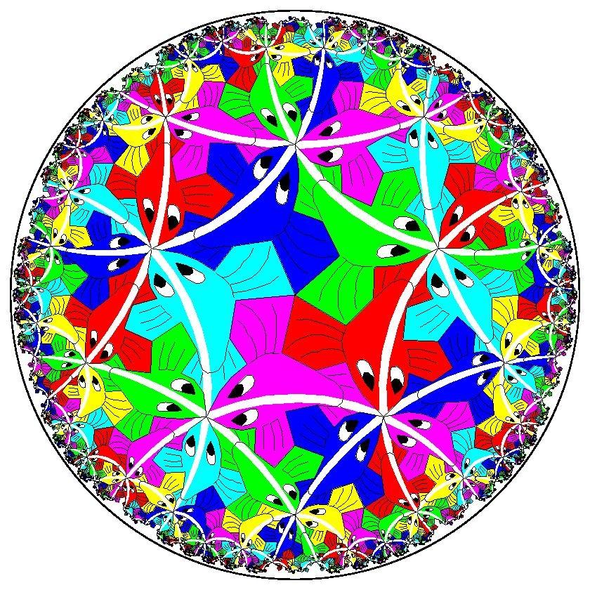 cross patter n. Figure 9 shows a rendition of Escher's Circle Limit II patter n.