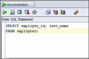 Executing SQL Statements Use the Enter SQL Statement box to