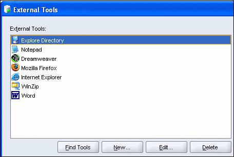 Also, you have shortcut icons to some of the frequently used tools such as Notepad, Microsoft Word, and Dreamweaver, available to you.