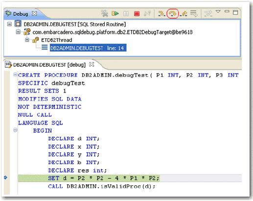 USING RAPID SQL DEVELOPER DEBUGGER > DEBUGGING SQL CODE A breakpoint is a placeholder within code undergoing the debug process. It notifies the process to temporarily suspend execution.