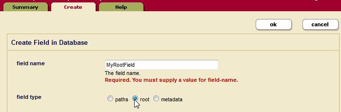 Fields Database Settings 8.