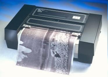 Thermal Printers A thermal printer uses chemically-treated paper that becomes black when heated. A thermal transfer printer uses heat-sensitive ribbon, which the print head melts onto the paper.