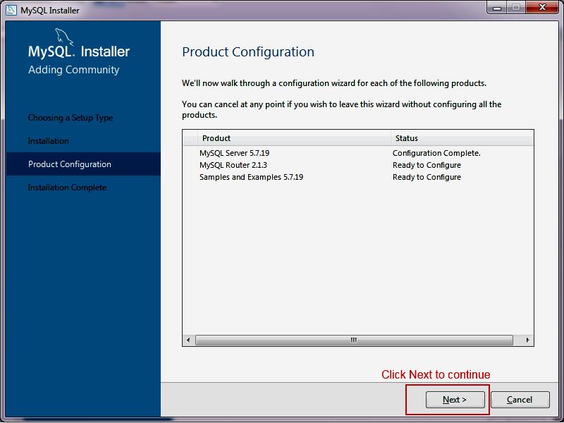 After configuration is complete, following screen will be shown by the installer. Click Finish button on Apply Configuration screen, and this complete the server configuration step.