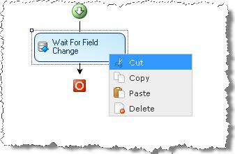 To copy, move, or delete a widget, right-click it in the workflow diagram pane and select Cut, Copy, Paste, or Delete from the shortcut menu.