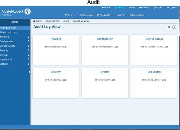 5.0 Audit The Audit application is used to monitor client and server activity, such as the date and time when a user logged into OmniVista, when an item was added to the discovery database, when a