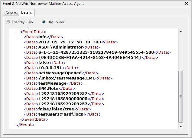 10. Address Specific Tasks with Netwrix Auditor Tools Depending on the event, the strings in the description may vary.