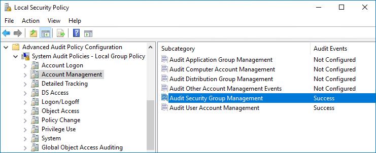 1. On the audited server, open the Local Security Policy snap-in: navigate to Start Windows Administrative Tools (Windows Server 2016) or Administrative Tools (Windows 2012 R2 and below) Local
