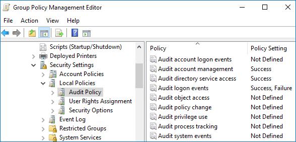 5.1.1. Configure Basic Domain Audit Policies Basic audit policies allow tracking changes to user accounts and groups and identifying originating workstations.