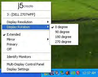 Display Resolution Default Resolution: 1024 x 768x 32 bit The resolution list will show up when you move the cursor over Display Resolution.