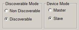 Make sure the adapter s communication parameters match the ones of the target device (see above) Make sure the Device Mode is set to Slave and the Discoverable