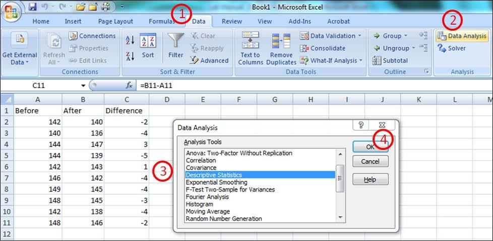 How to Calculate Summary Statistics in Excel: Two Methods 1. Use the data analysis tools. a. Open the worksheet with your data.