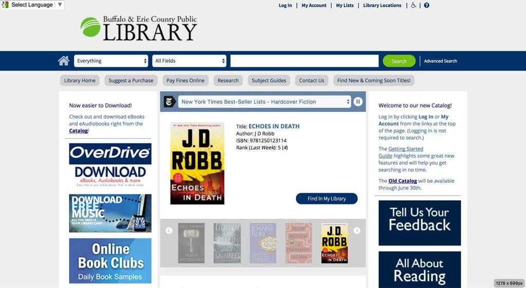 Getting Started with the New Catalog Welcome to the Library s New Catalog! This quick guide is designed to help you get started. If you have additional questions, please contact the Library.