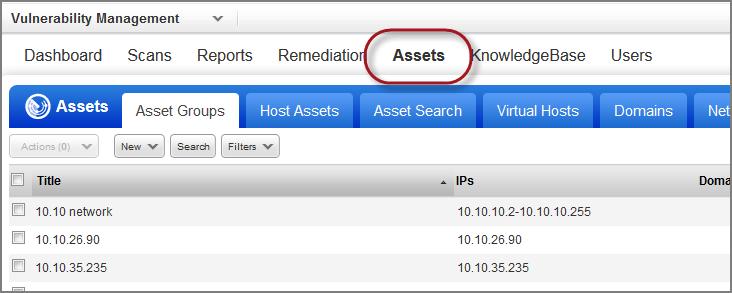 The ability to edit setup options is determined by your role and permissions. Manage Assets Your account will include all of the assets that you re scanning or monitoring for security.