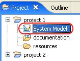 5 In the Project view, double-click System Model to open and convert the project.
