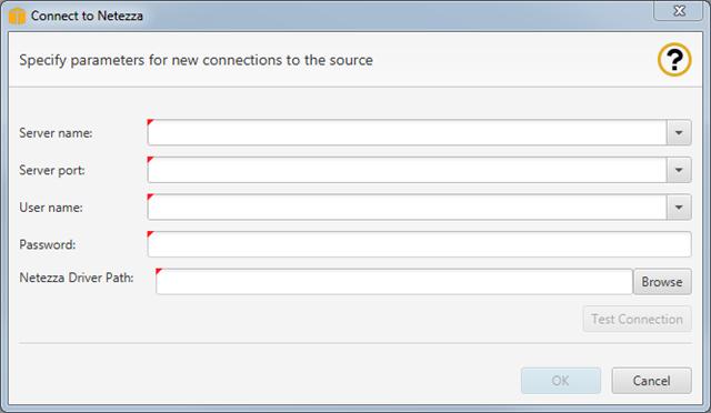 Connecting to a Netezza Source Database 2. Provide the Netezza source database connection information. Use the instructions in the following table.