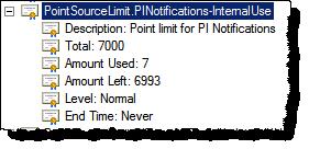 Appendix B Configure the Advanced Server components The Amount Used property indicates the number of licenses used for the notifications: it is 7 points per notification.