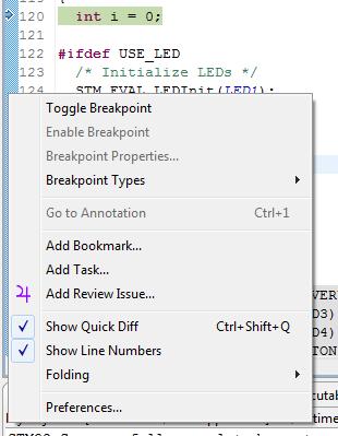 Getting started A commonly used task that is not available from the Run menu is to switch between C/C++ level stepping in the C/C++ source code window, and assembler level instruction stepping in the