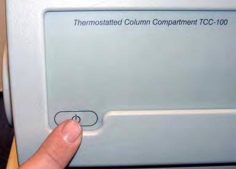 The column chamber is heated or cooled to preset temperature set point. To increase or decrease the value, press the Plus or Minus key until the display starts flashing.