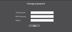 5 Button for executing password change User mode A user can change password only.