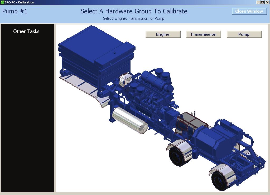 6. The Hardware Calibration Window The Hardware Calibration window allows the operator to calibrate various aspects of the engine, transmission, and pump.