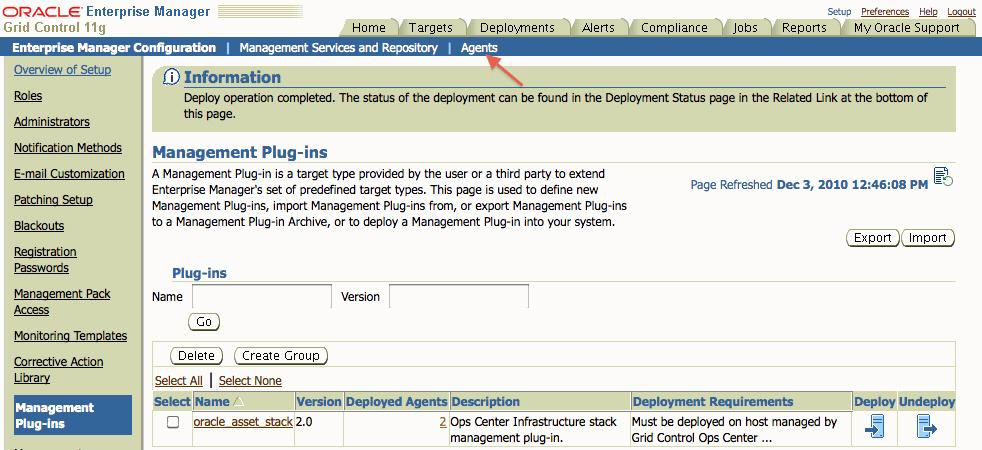 5 Adding Infrastructure Stack Targets for Monitoring Deploying the plug-in creates a new Infrastructure Stack target type in the Oracle Enterprise Manager Grid Control UI.