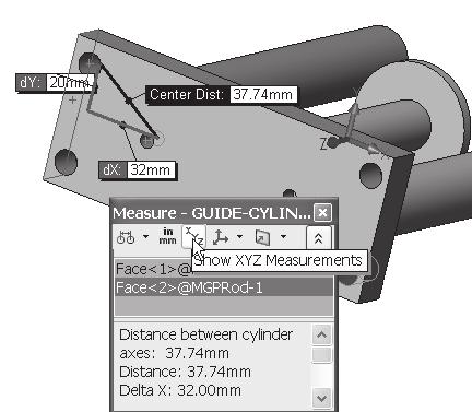Assembly Modeling - Bottom-up Design Approach Assembly Modeling with SolidWorks 2012 The SolidWorks Measure tool contains the following options: