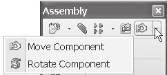 Assembly Modeling with SolidWorks 2012 Assembly Modeling - Bottom-up Design Approach Rotate Component The Rotate Component tool provides the ability to rotate a component within the degrees of