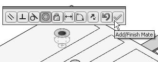 Assembly Modeling - Bottom-up Design Approach Assembly Modeling with SolidWorks 2012 Insert the second Concentric SmartMate. 180) Hold the Alt key down.