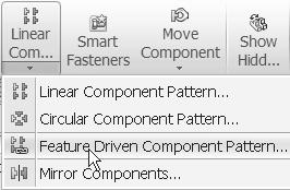 215) Click the Feature Driven Component Pattern tool from the