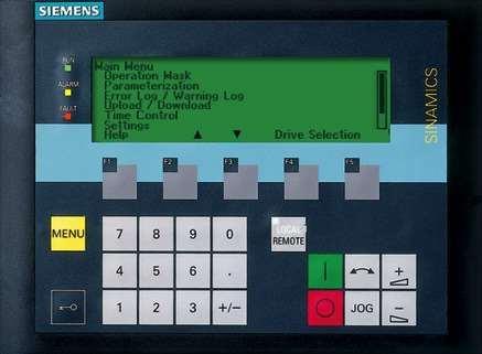 Panel AOP30 Graphics-capable LCD display Menu-prompted Plain-text display in several