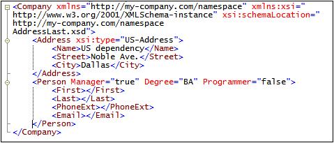 64 XML Documents 8. Select BA with the Down arrow key and confirm with Enter. Then move the cursor to the end of the line (with the End key), and press the space bar.
