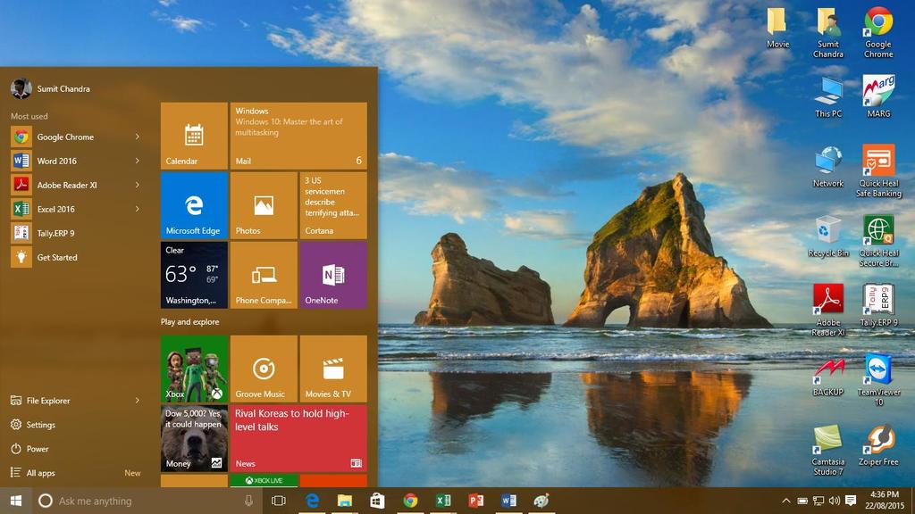 The New and Improved Start Menu Microsoft is now bringing back the Start Menu. In Windows 10 the most noticeable change is the new and improved Start Menu. It brings some features from the Windows 8.