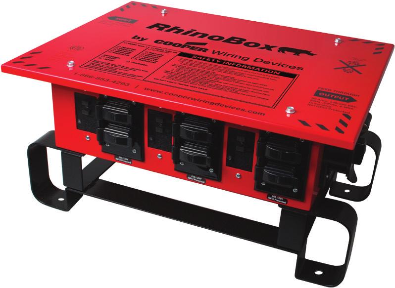 Temporary power solutions Get the power you need on the job RhinoBox heavy duty and E-series temporary power centers are designed to deliver safe and reliable temporary power in industrial and