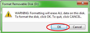NOTE: If you format a memory card with data on it, the data will be permanently deleted during the format process.