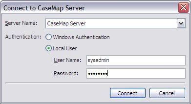 Installing CaseMap Server 51 12. Click Finish. The CaseMap Admin Console automatically launches and is ready for you to register a CaseMap Server. 13.