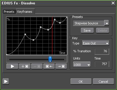 Transitions Drag-and-drop transition effects in EDIUS function exactly as they would in Media Composer.