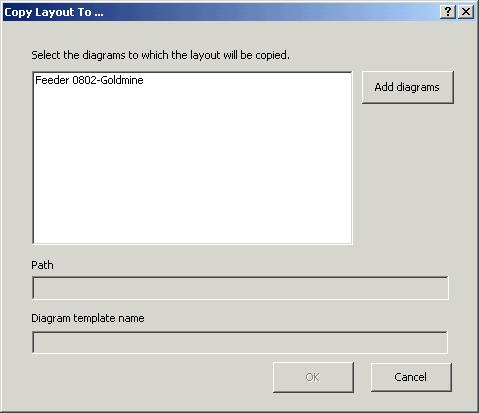 The Copy Layout To dialog box opens: 20. Click Feeder 0802 - Goldmine and click OK.