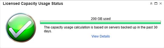 Up to three test backups can be removed from the capacity usage calculation every 30 days.