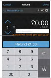 The total amount of the refund must be equal to or less than the total amount charged.