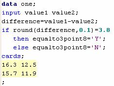 Let us modify EXAMPLE #2 to include the ROUND function at the point of comparison. Let us modify EXAMPLE #3 to include the ROUND function each time addition occurs.