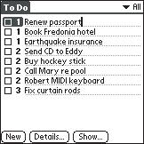 To Do List You can use To Do List as a reminder of tasks you need to complete and to keep a record of complete tasks.