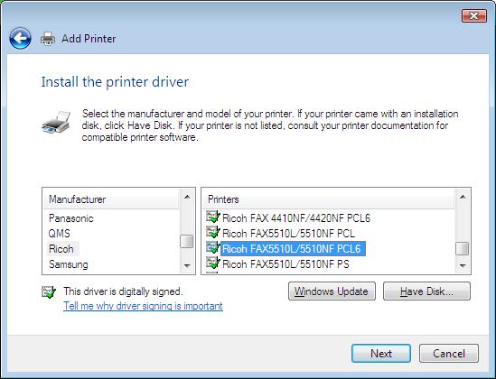 Note: If you are uncertain about the proper printer host name to use, print a test page from the printer and look for the Printer name line in the test printout.