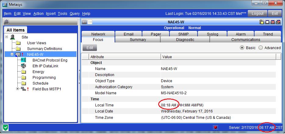 Time in Device Object and User Interface Status Bar The date, time, and time zone in the Status Bar of the SMP user interface indicates the local date, time, and time zone for that device.