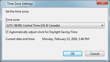 The Time Zone Settings box appears (Figure 34). Figure 34: Time Zone on a Site Director ADS/ADX/ODS 3. Select a time zone from the drop-down list box. 4.